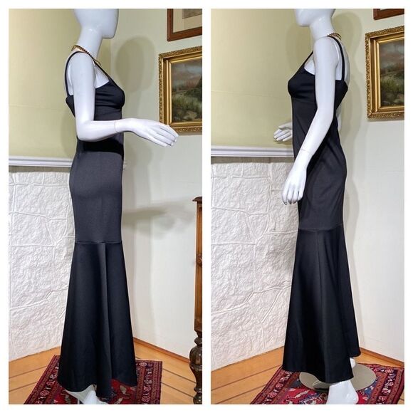 Le Château LBD Glamour Black Evening Maxi Dress - Picture 2 of 9